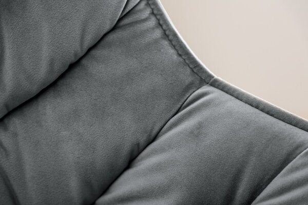 Barová stolička The dutch comfort sivá zamat