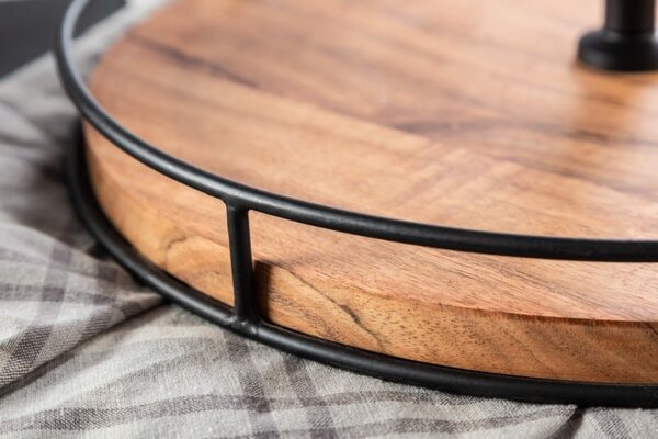 Etagere Pure prírodná dvoják agát 38cm