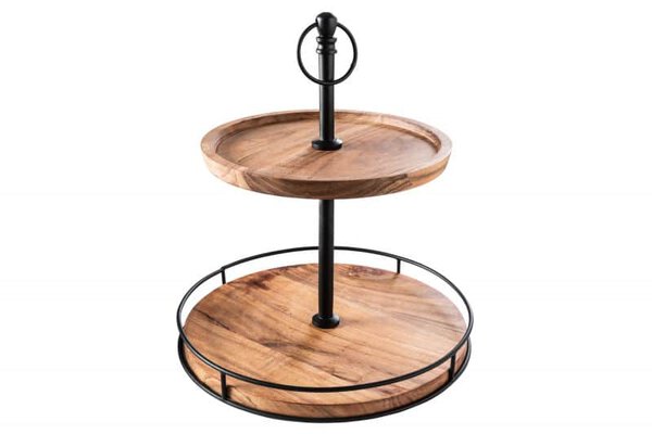 Etagere Pure prírodná dvoják agát 38cm