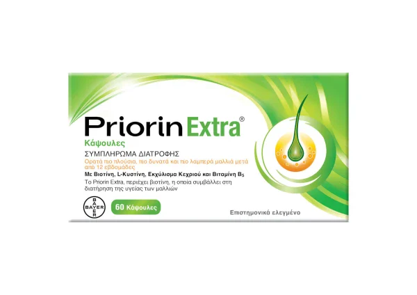 Priorin Extra Συμπλήρωμα Διατροφής Για Πιο Πλούσια & Δυνατά Μαλλιά 60caps