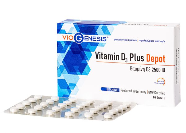 Viogenesis Vitamin D3 Plus 2500 Iu Depot 90 Tabs - Image 2
