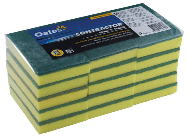 SPONGE SCOURER 150 x 100mm 10PK