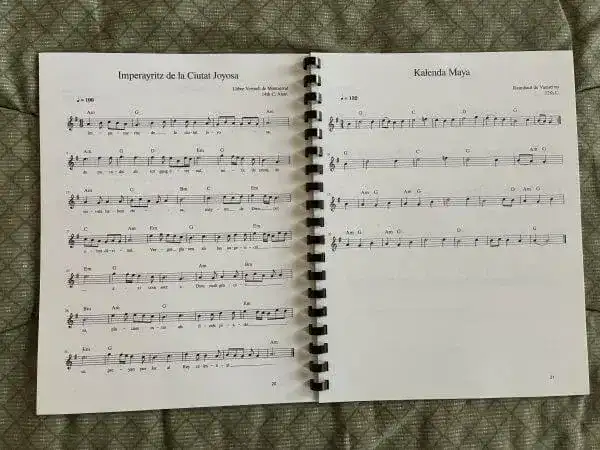 Open book shot of Medieval & Renaissance Songbook Vol 2