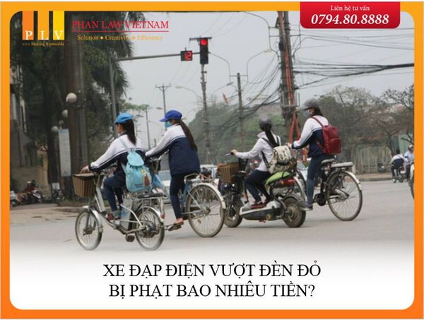 Xe đạp điện vượt đèn đỏ bị phạt bao nhiêu tiền?