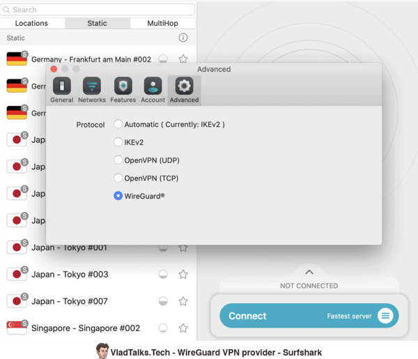 Surfshark - Wireguard VPN provider
