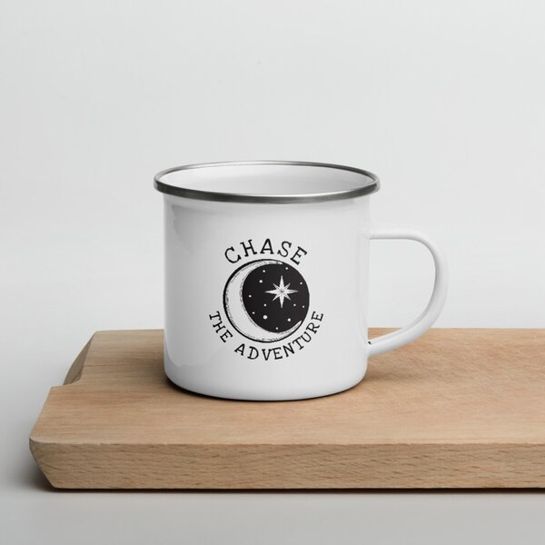 Chase The Adventure Enamel Mug - Image 2