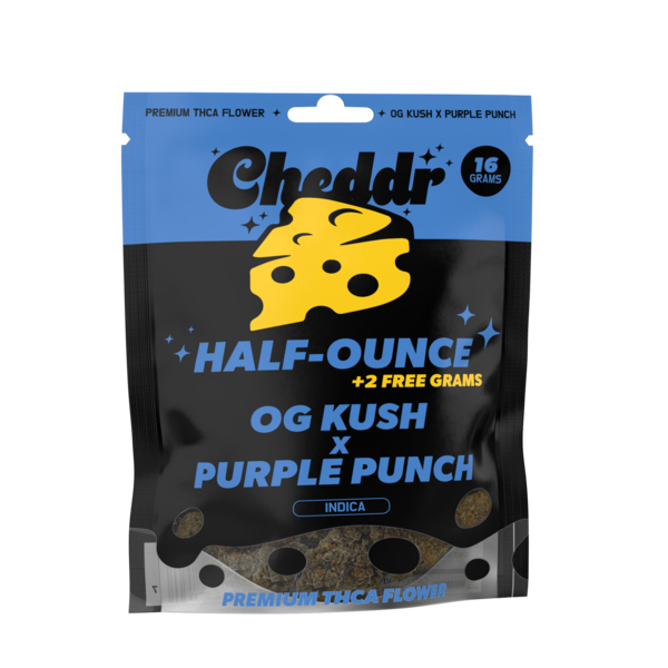Cheddr OG Kush x Purple Punch Indica 16g THCa Flower