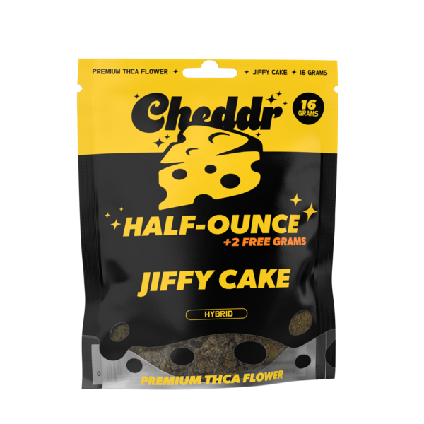 Cheddr Jiffy Cake Hybrid 16g THCa Flower