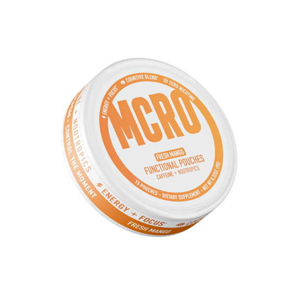 MCRO Fresh Mango caffeine energy pouches wholesale tin
