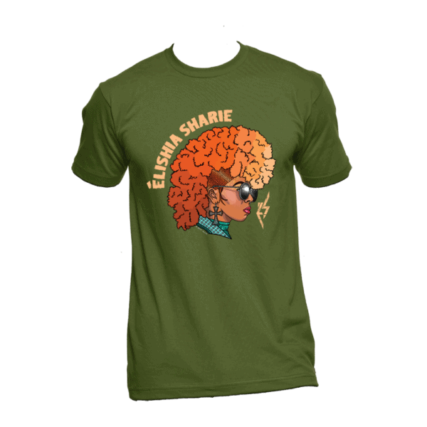 Élishia Sharie store merch - Phoenix Rises green tee