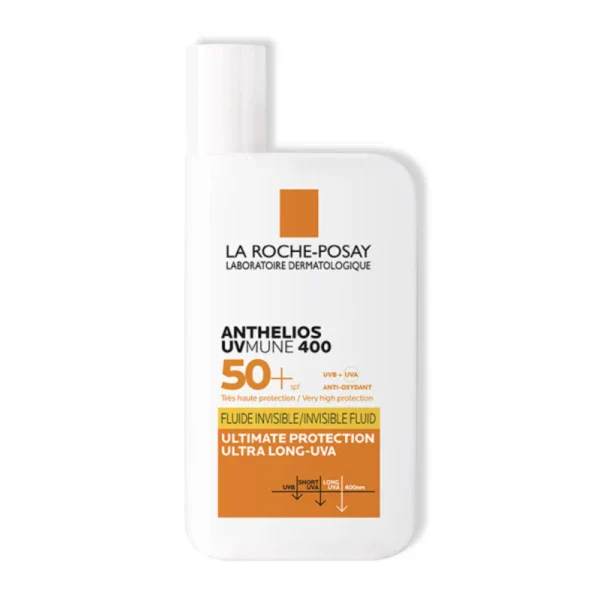 La Roche Posay Anthelios UV MUNE 400 Invisible Fluid SPF50+ Αντηλιακό Γαλάκτωμα Προσώπου με Άρωμα 50ml