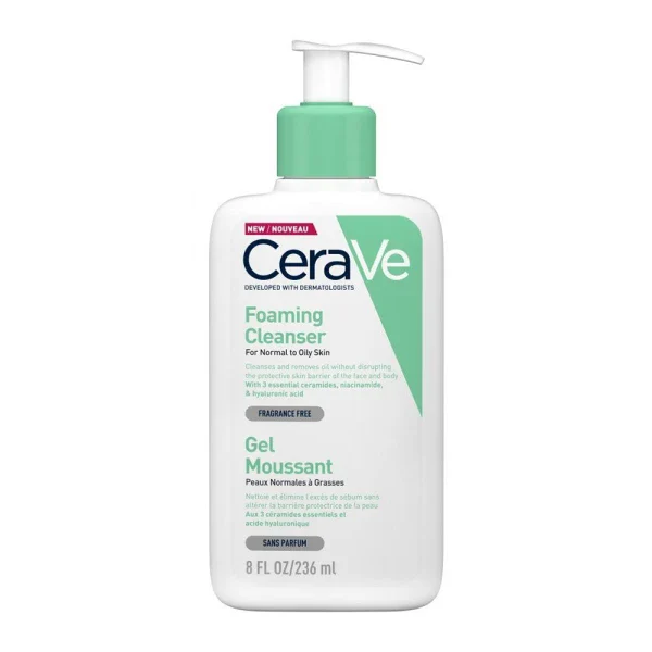 Cerave Foaming Cleanser Gel Καθαρισμού για Κανονικές/Λιπαρές Επιδερμίδες 236ml