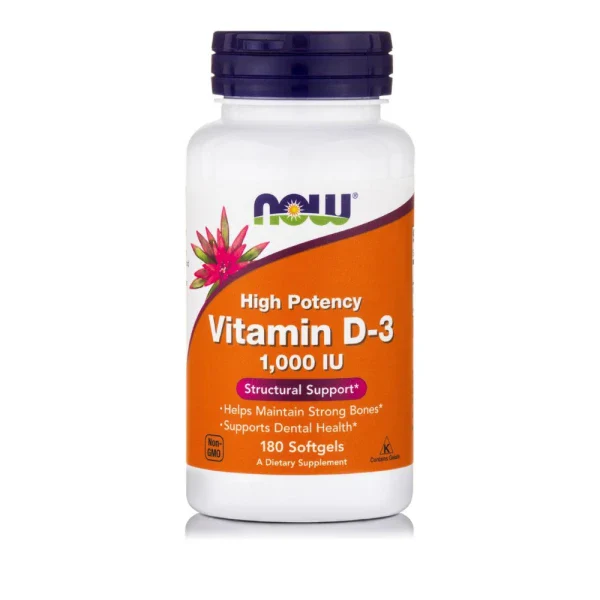 Now Foods D-3 1,000 IU 180 Softgels