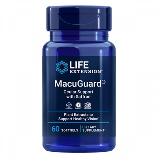 Life Extension Macuguard Ocular Support With Saffron X 60 Softgels