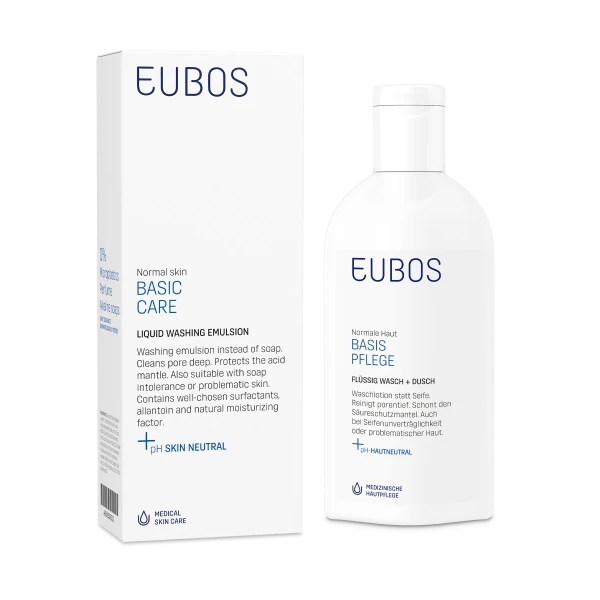 Eubos Liquid Blue Καθαρισμός Προσώπου & Σώματος Χωρίς Άρωμα 200 ml