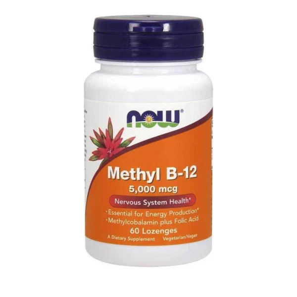 Now Foods Methyl B-12 5,000 mcg (Methylcobalamin) 60 Lozenges