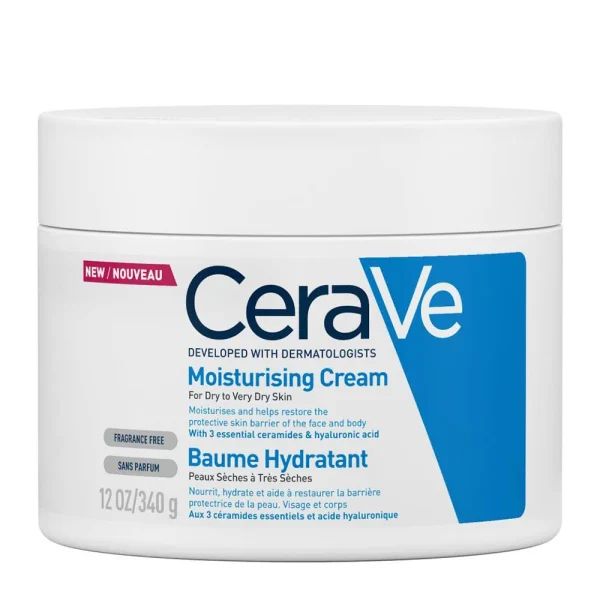 CeraVe Moisturising Cream Ενυδατική Κρέμα Για Ξηρό Έως Πολύ Ξηρό Δέρμα 340g