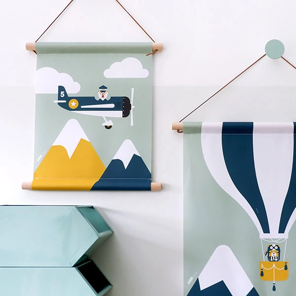 Textielposter kinderkamer piloot