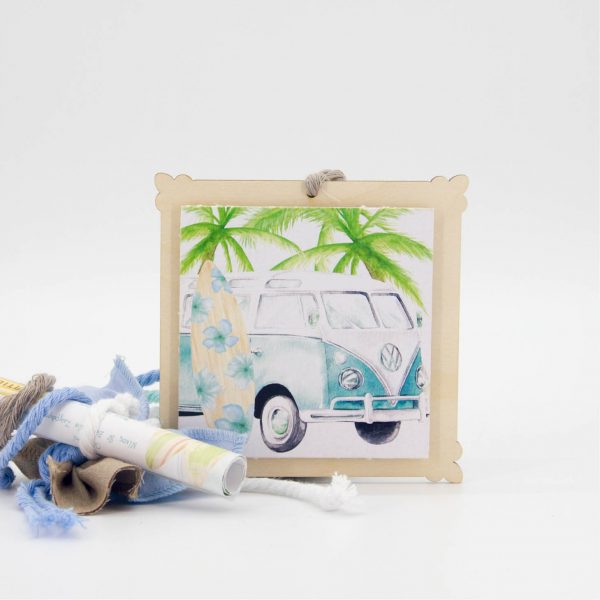 Θεματική βάπτιση για αγόρι με θέμα το σερφ και το βανάκι