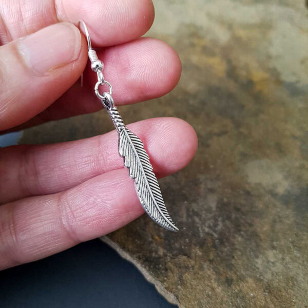 Boho earring,tribal earring,feather earring