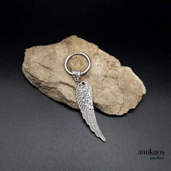 feather earring,angel wing