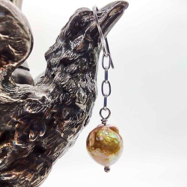 pearl earring,baroque pearl earring