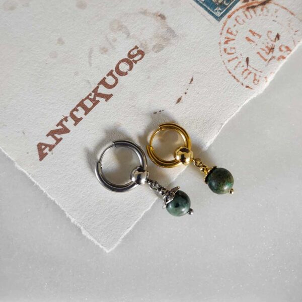 green african turquoise earring