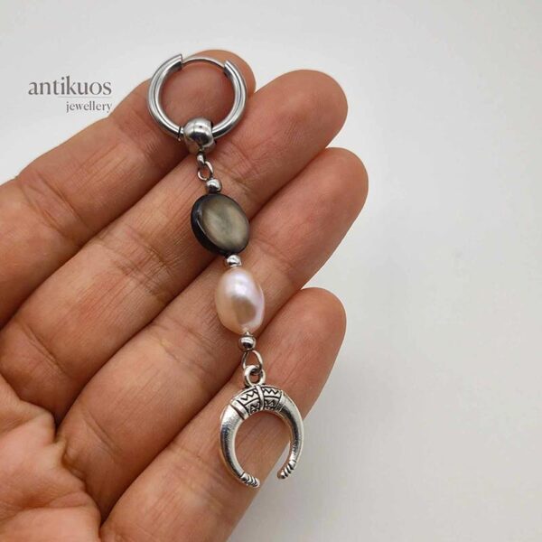 long boho horn earring