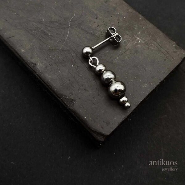 Inline Steel Balls earring