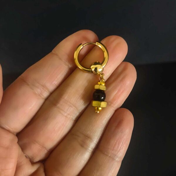 industrial style hoop earring