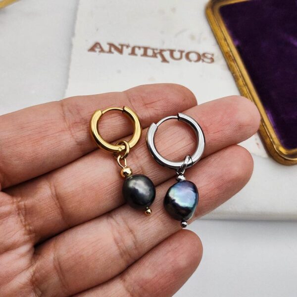 red pearl earring