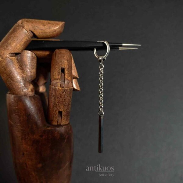 long bar chain earring