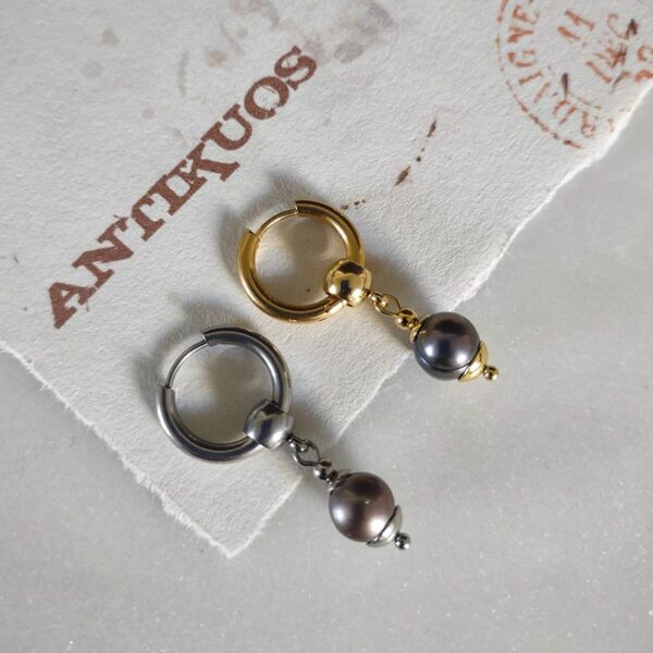 Bronze Baroque Pearl earring