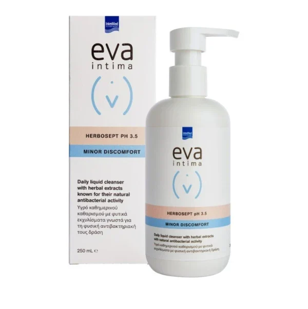Intermed Eva Intima Herbosept Υγρό Καθημερινού Καθαρισμού Ευαίσθητης Περιοχής με Φυσική Αντιβακτηριδιακή Προστασία 250ml
