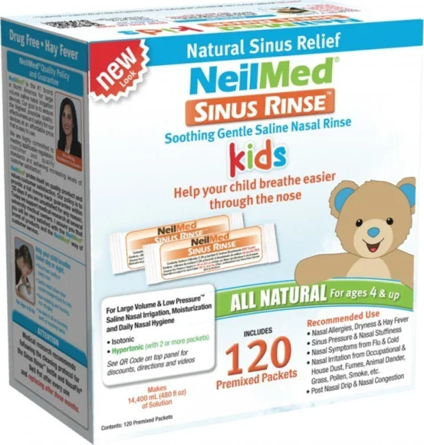 NeilMed Sinus Rinse Kids Ανταλλακτικά Φακελάκια Ρινικού Αποφρακτήρα Για Παιδιά 120τμχ