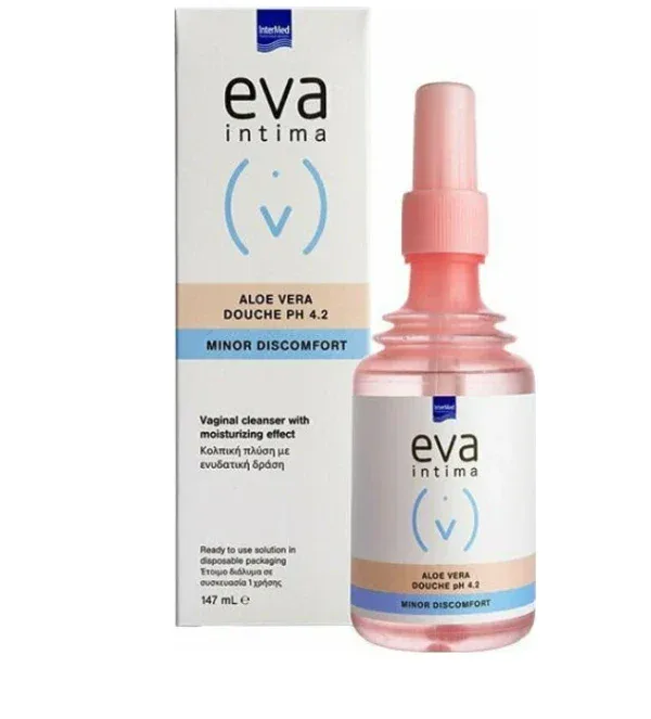 Intermed Eva Intima Aloe Vera Douche pH 4.2 Κολπική Πλύση με Εκχύλισμα Αλόης για Καθαρισμό & Ενυδάτωση του Κόλπου 147ml