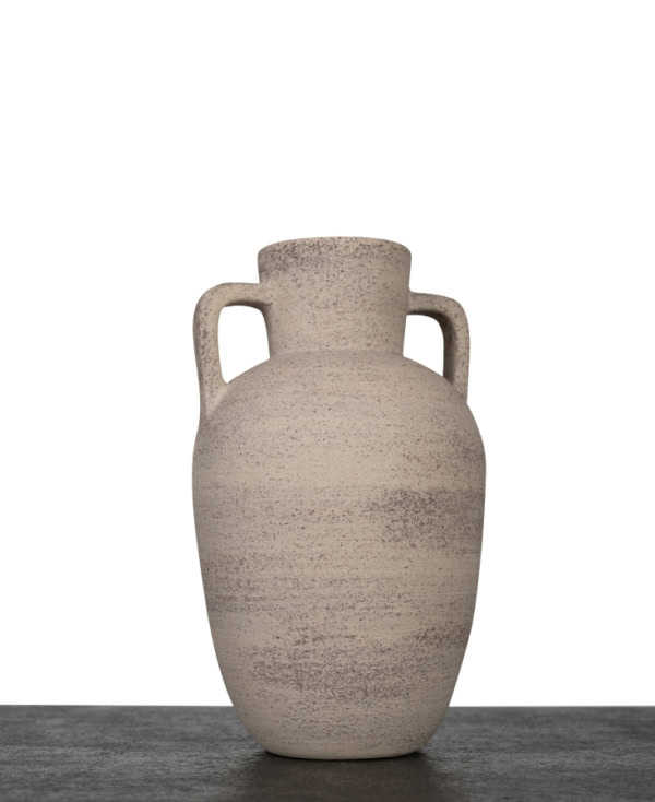 medium terracotta vase with a rustic finish with handles from Mulberry Home India