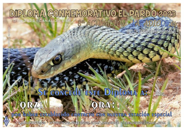 Diploma CB27MHz el Pardo 2023