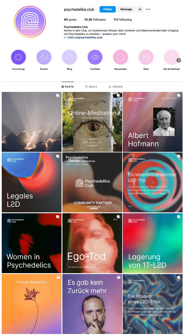 Instagram vom Psychedelika Club