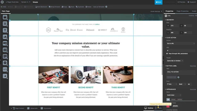 DIY landing page builder