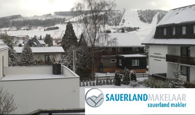 Uitzicht op skipiste