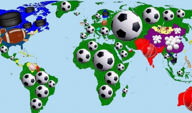 39 nations where football (soccer) is not the most loved sport