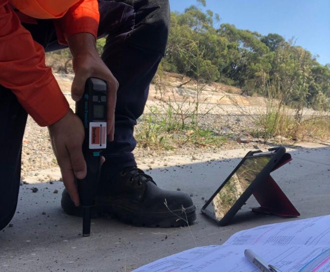 Conducting concrete strength analysis - SureScan - Brisbane & Adelaide