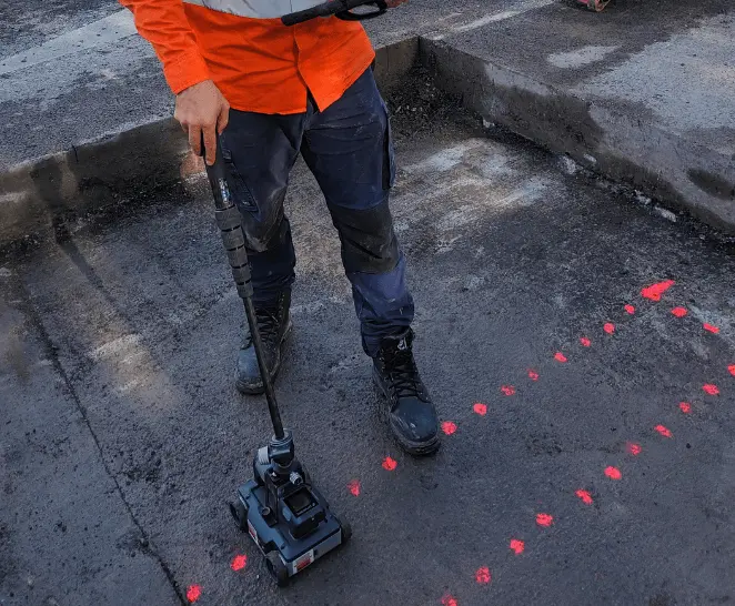 Structural engineer mapping a concrete slab - SureScan - Brisbane & Adelaide
