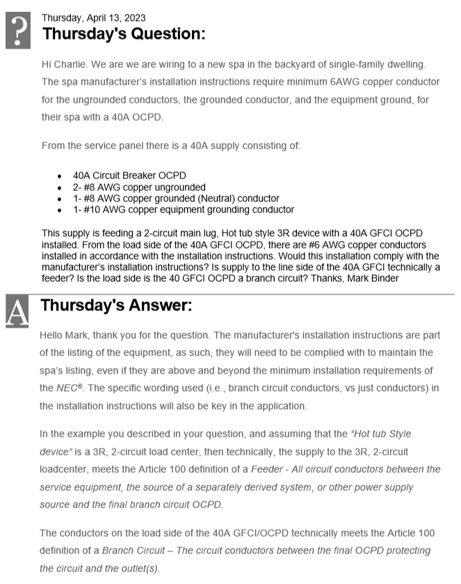 hot tub code question