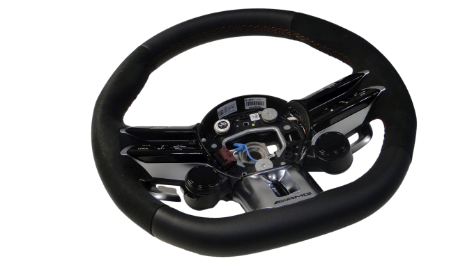MERCEDES GLE 167 W167 KIEROWNICA A0994602607 3D16 A0994609908 3D16 CZERW NIĆ ALCANTARA AMG