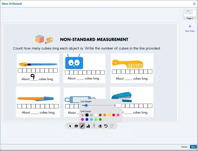 Edsby student activity example 2a