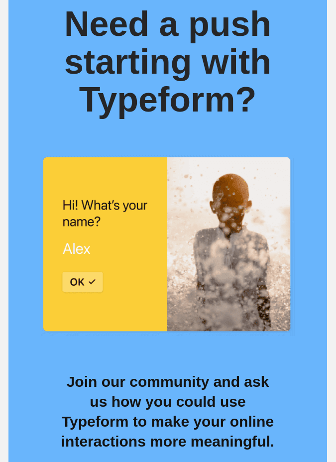 Typeform email example