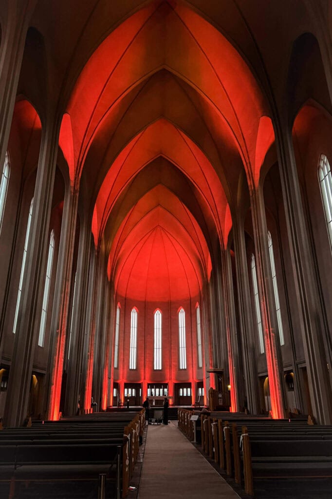 Inside the Hallgrimskirkja Church