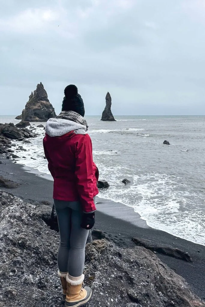 Overlooking the beach from one of the rocks
